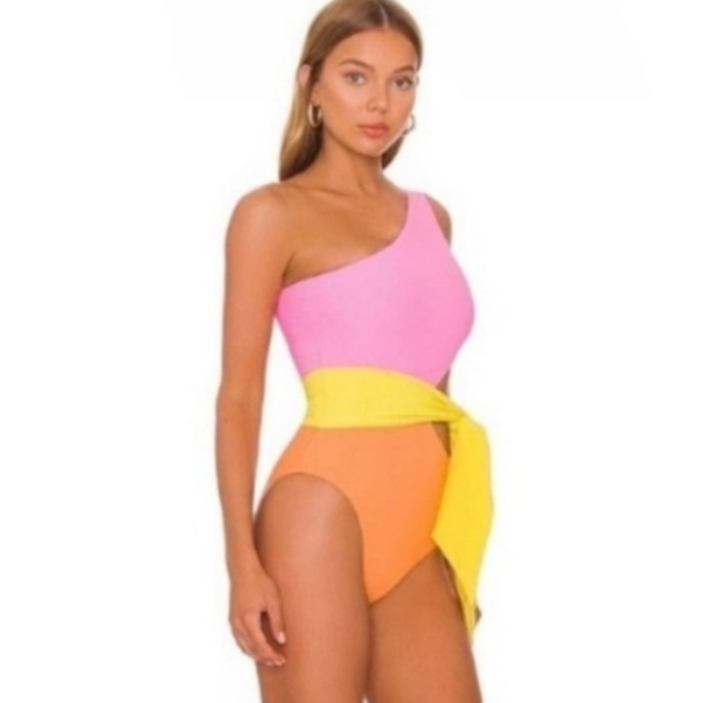 New!Beach Riot Carlie Fruity‎  Colorblock One Piece Swimsuit - Picture 4 of 13